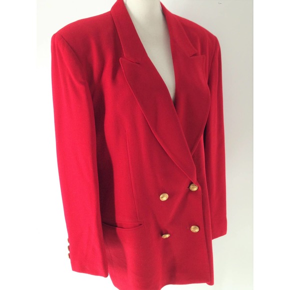 Christian Dior Vintage Red Double Breasted Blazer